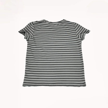 Gestreept T-shirt 'happy"⎪110