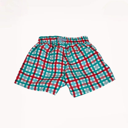 Blauw/Rood geruite zwemshort⎪104