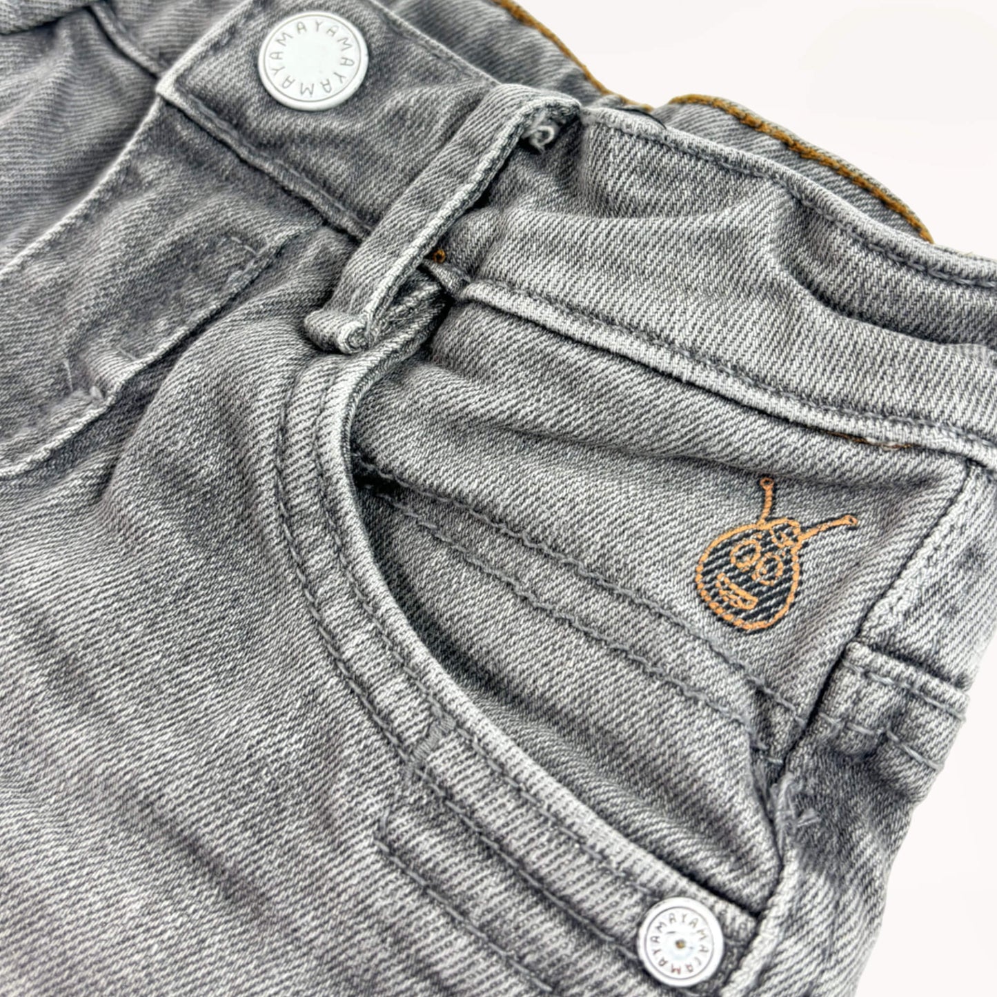 Grijze jeans short "Bee Chill"⎪98