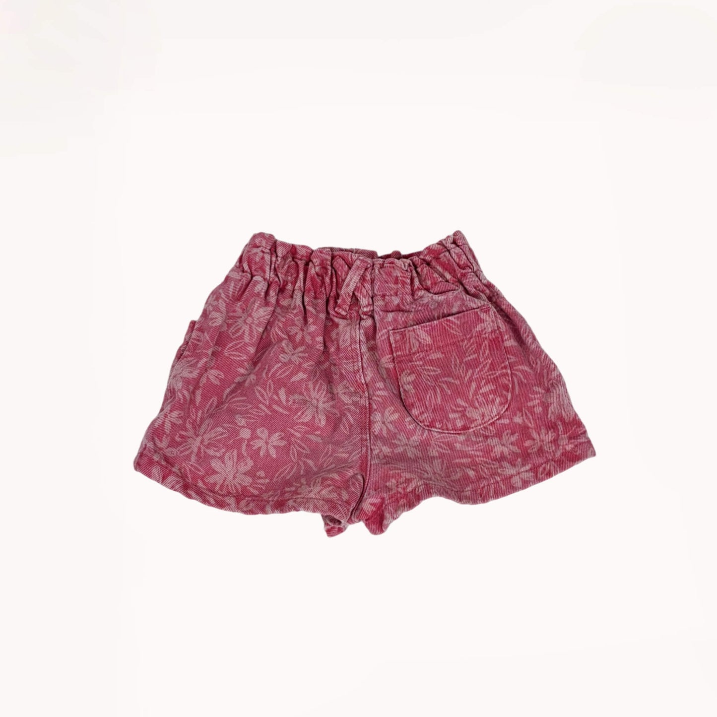 Roze denimshort met bloemen⎪86