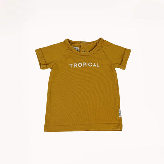 Okergele T-shirt "Tropical"⎪74/80