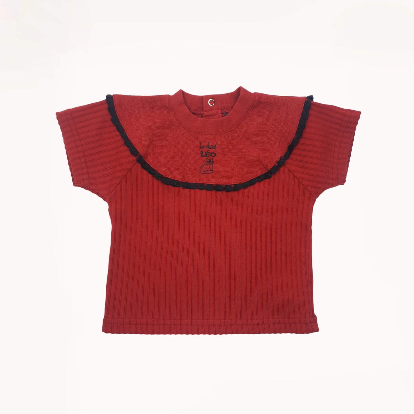 Vintage T-shirt rood Le chat Léo⎪68