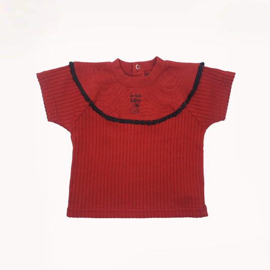 Vintage T-shirt rood Le chat Léo⎪68