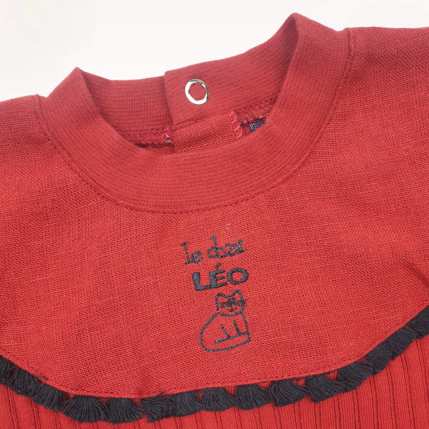Vintage T-shirt rood Le chat Léo⎪68