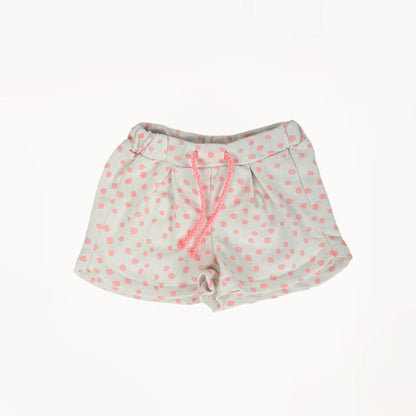 Sweatshort wit met roze stippen⎪68