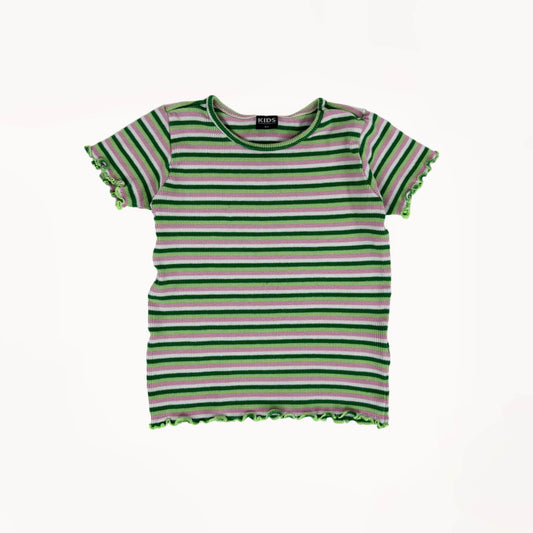 T-shirt met streepje roze, groen⎪92