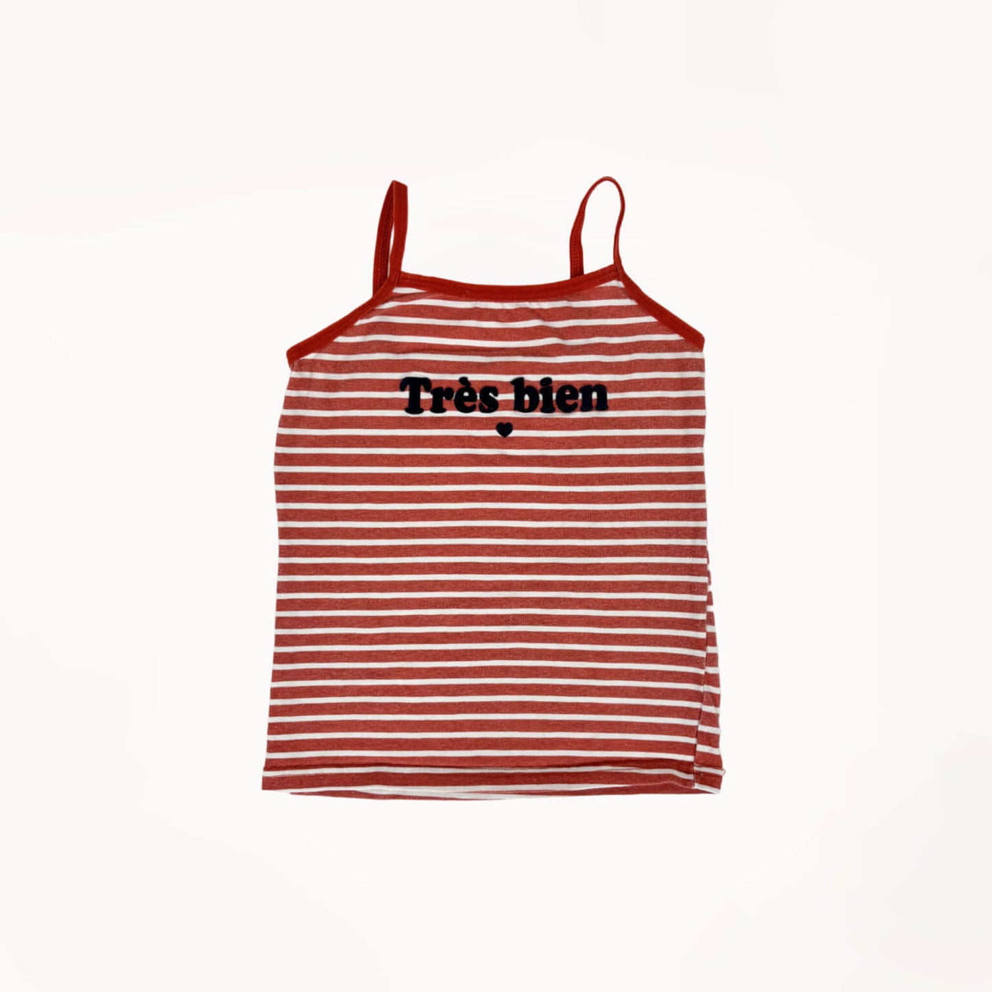 Gestreepte tanktop rood/wit, très bien⎪98/104