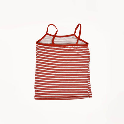 Gestreepte tanktop rood/wit, très bien⎪98/104