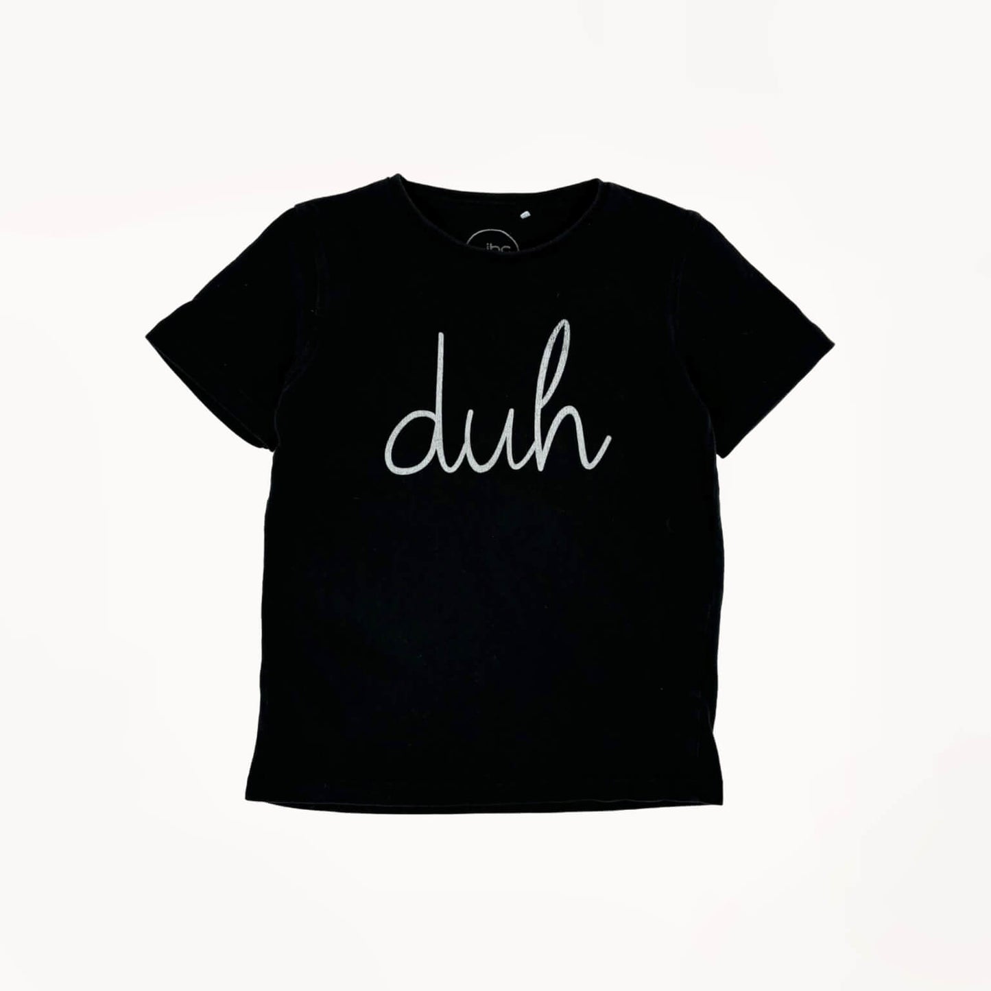 Zwart T-shirt "Duh" quote⎪104