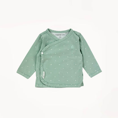 Comfy newborn outfit, overslag topje & legging, baby-blauw⎪50