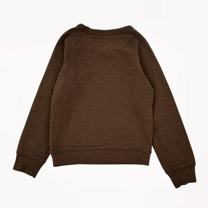 Donker bruine sweater, "WHOOSH", Crew neck⎪116