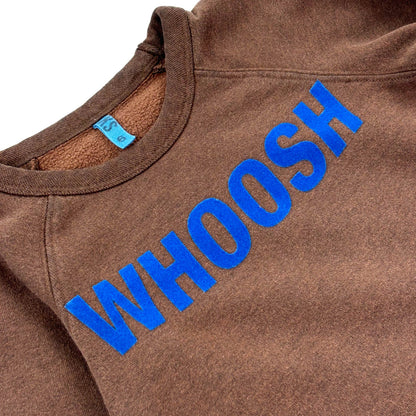 Donker bruine sweater, "WHOOSH", Crew neck⎪116