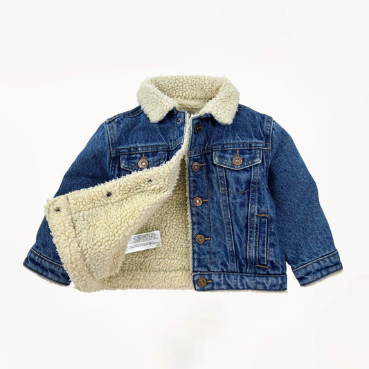 Stoere jeans jacket, gewatteerd met dons⎪86