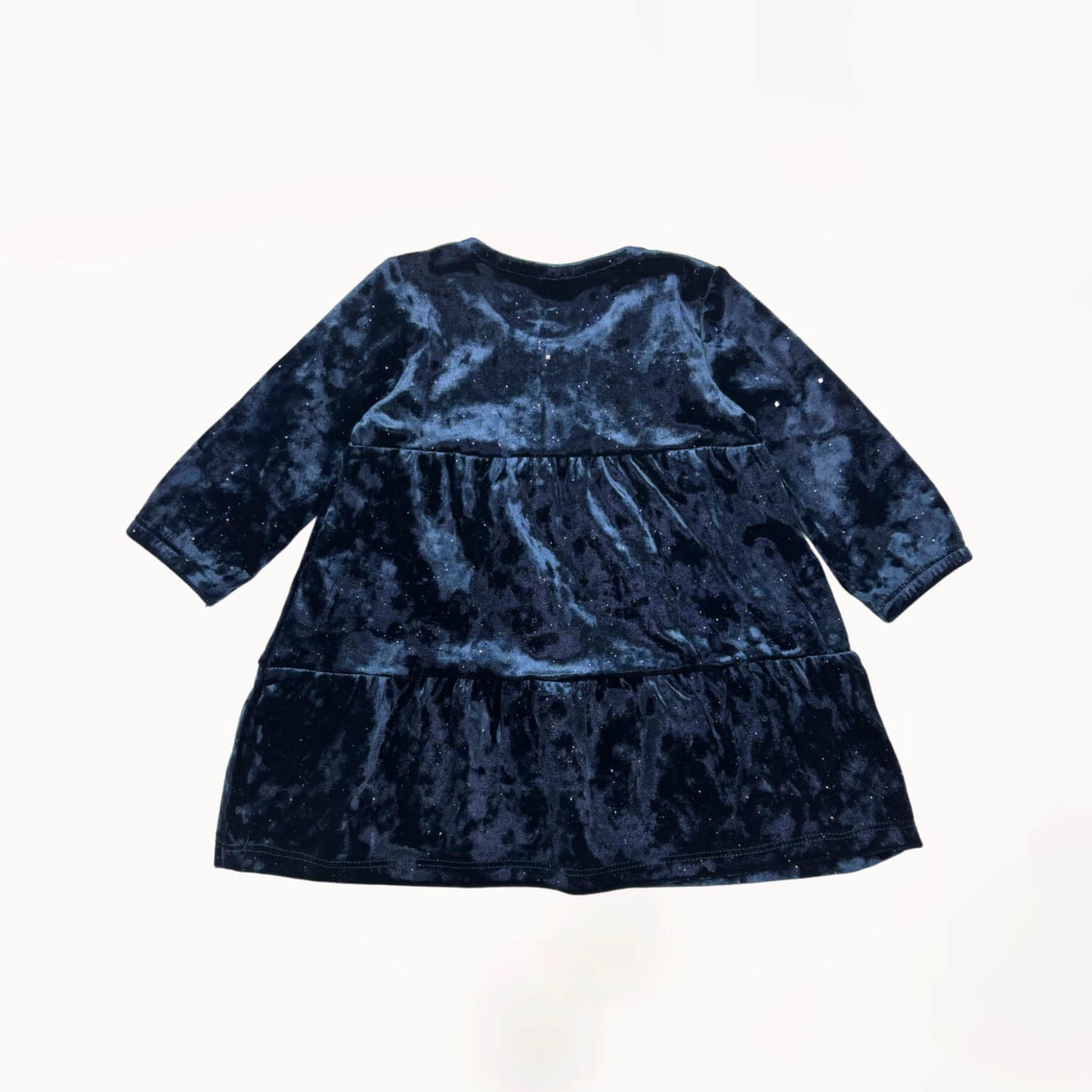 Marine blauwe velvet jurk met glinsterende steentjes⎪62