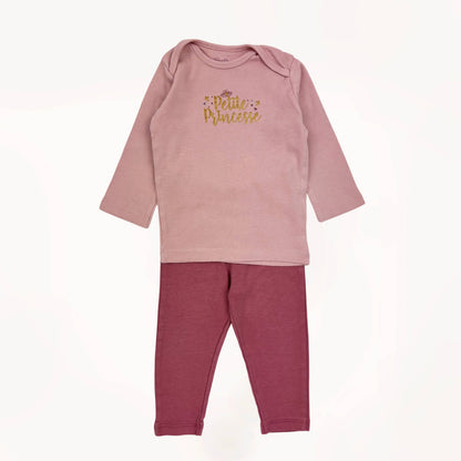 Pyjama set roze "petite princesse" Bambino 1,5-2 jaar