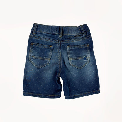 Denim stretchy short met motiefje⎪86