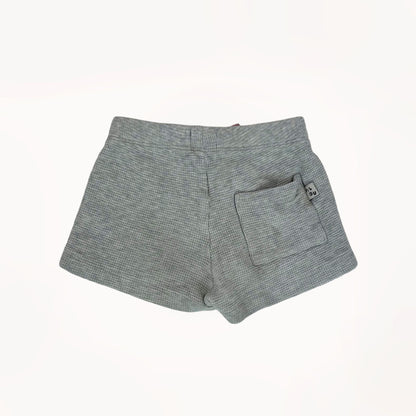 Grijze sweatshort met strikje, roze/muntgroen ⎪98