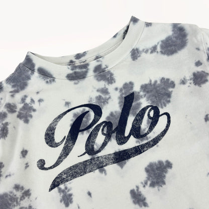 Polo T-shirt Tie-Die wit/grijs/blauw⎪98