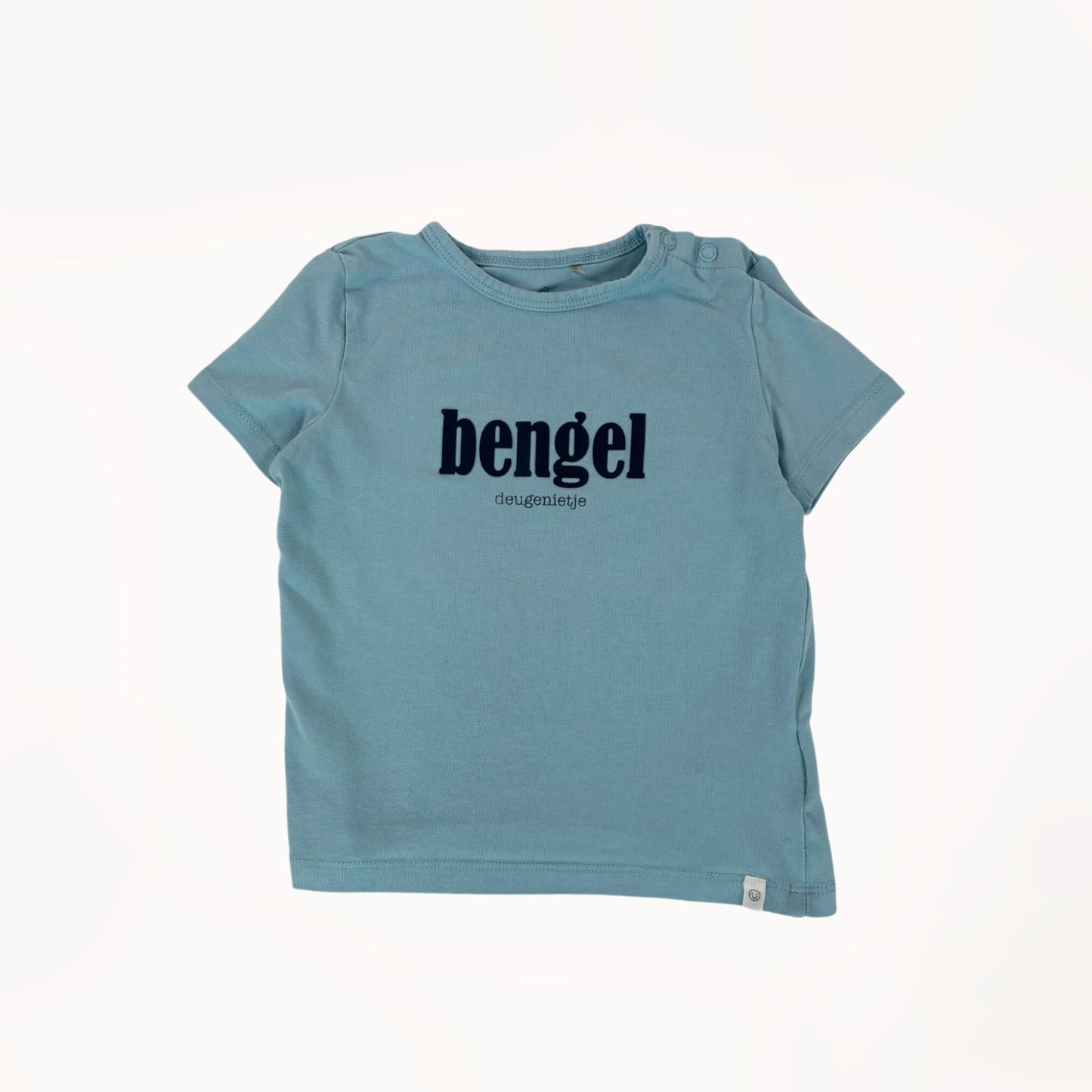 Blauwe t-shirt "bengel, deugenietje"⎪86