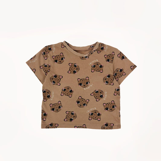 T-shirt "ROARR" met cheetah print⎪92