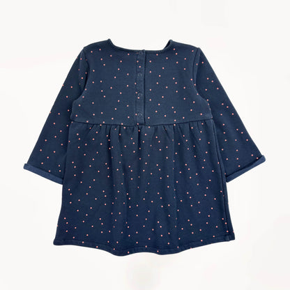 Winterjurk marineblauw/rode bolletjes BESTies 2 jaar