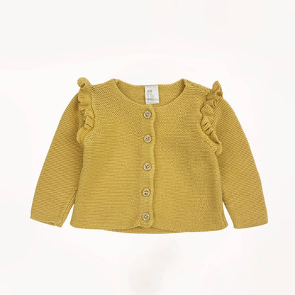 Gebreide gilet geel H&M 9 maanden