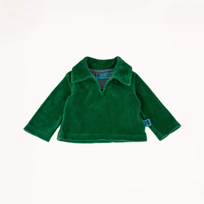 Groen poloshirt velour⎪50/56